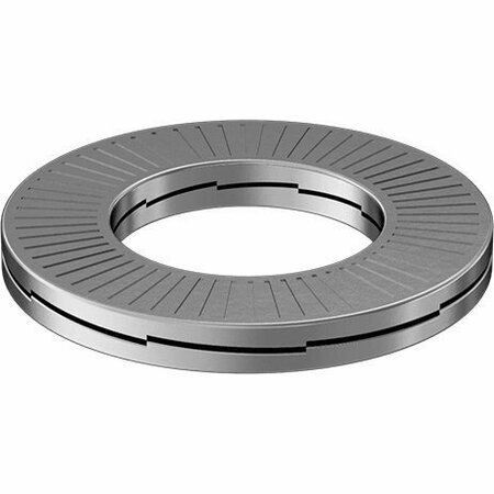BSC PREFERRED Zinc-Flake-Coated Steel Wedge Lock Washer for 5/8 and M16 Screw Size 0.67 ID 1.21 OD, 4PK 91074A335